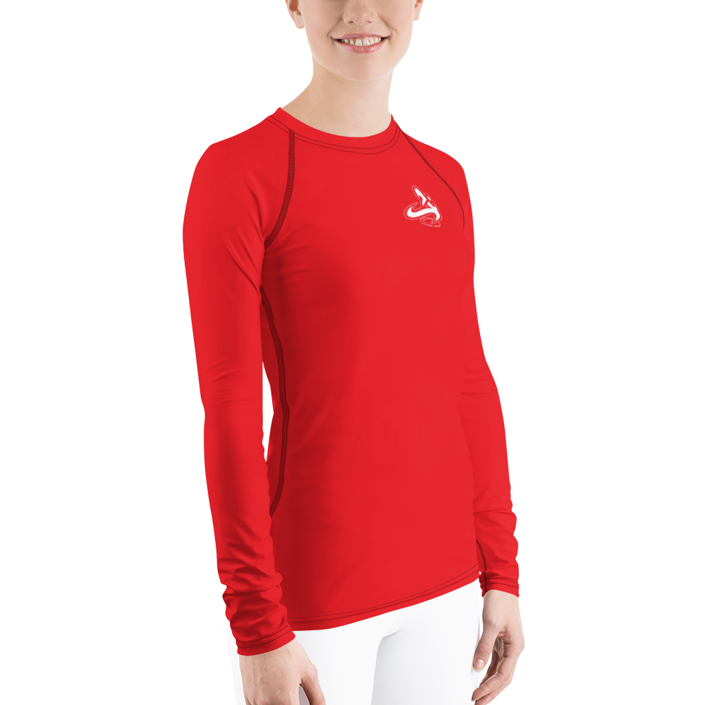 
                      
                        Athletic Apparatus Red 1 White logo Women's Rash Guard - Athletic Apparatus
                      
                    