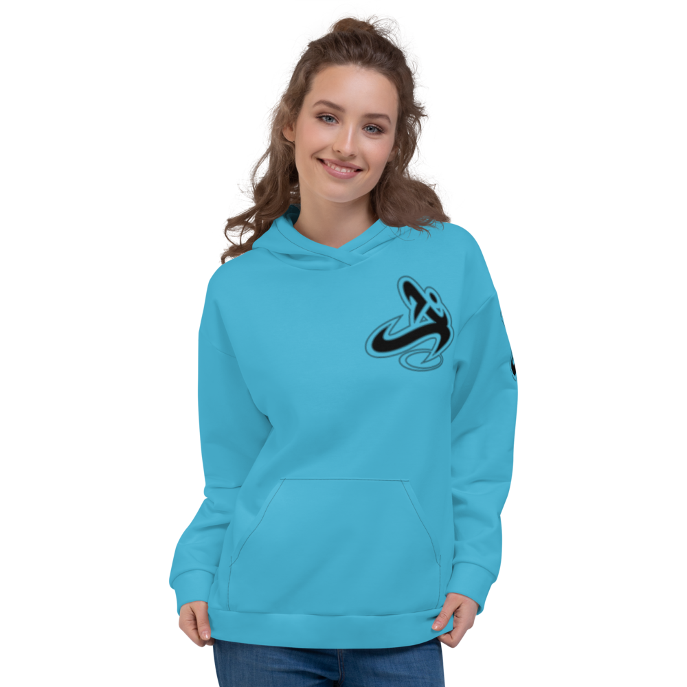 
                      
                        Athletic Apparatus Blue 7 Black Logo Unisex Hoodie - Athletic Apparatus
                      
                    