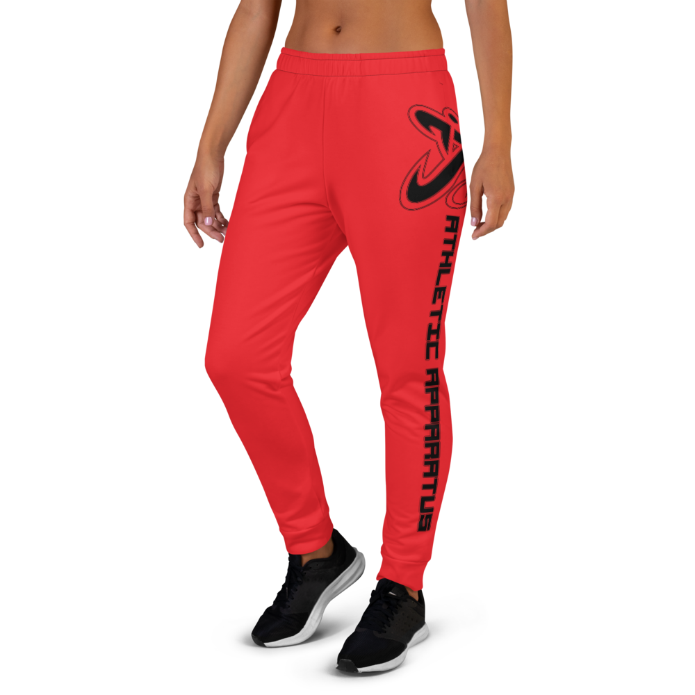 Athletic Apparatus Red 1 Black Logo Women's Joggers - Athletic Apparatus
