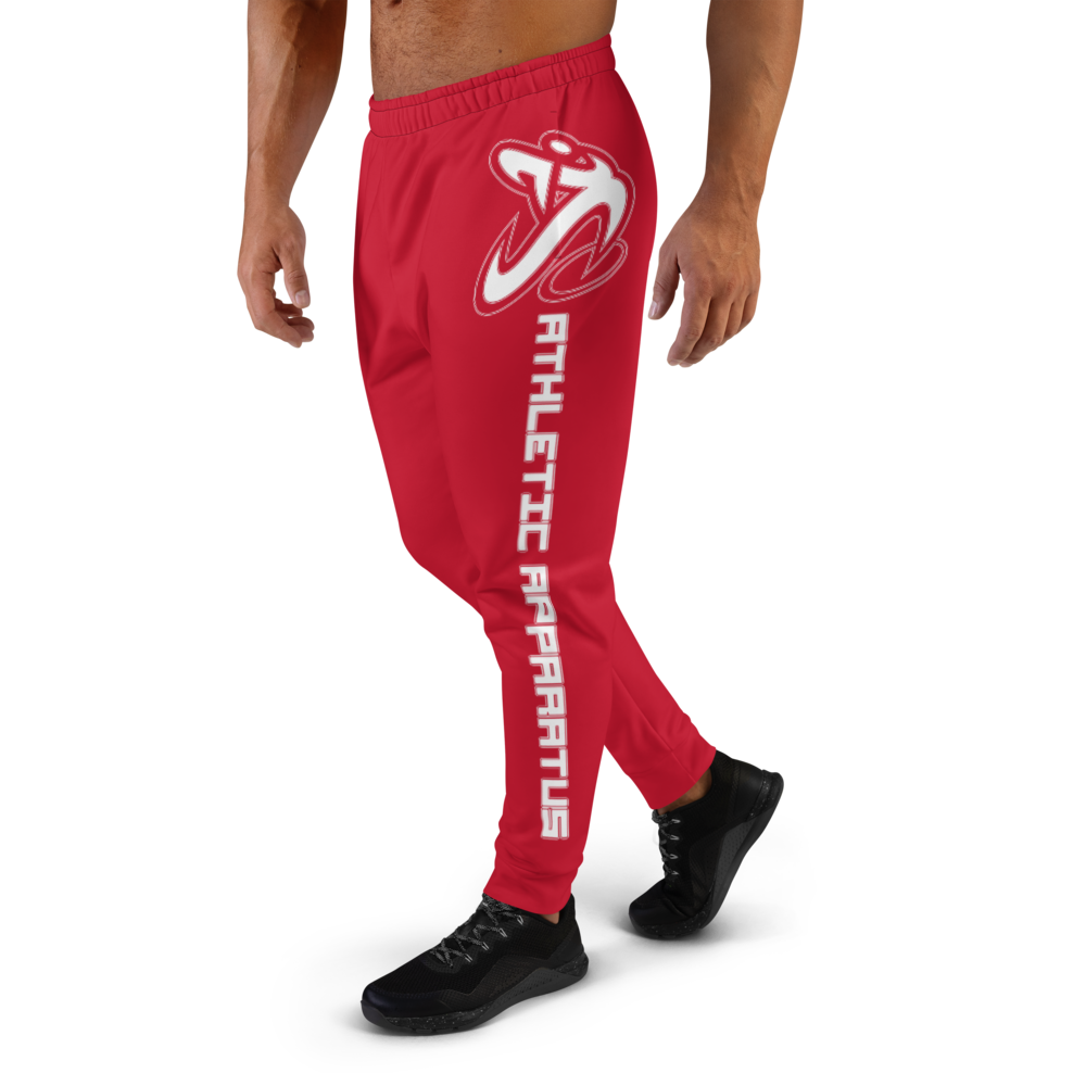 Athletic Apparatus Red White Logo V1 Men's Joggers - Athletic Apparatus