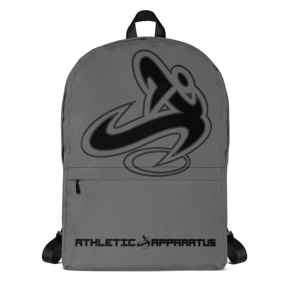 Athletic Apparatus Grey Black logo Backpack - Athletic Apparatus