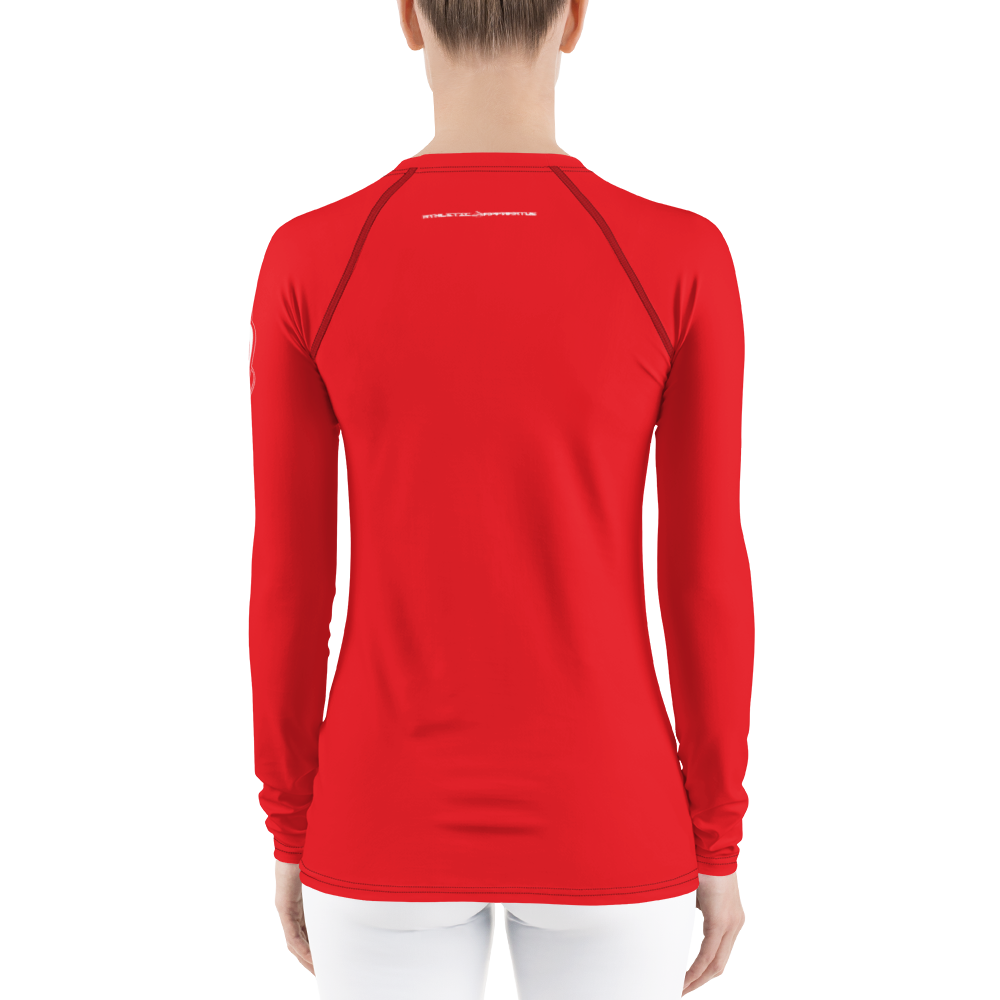 
                      
                        Athletic Apparatus Red 1 White logo Women's Rash Guard - Athletic Apparatus
                      
                    