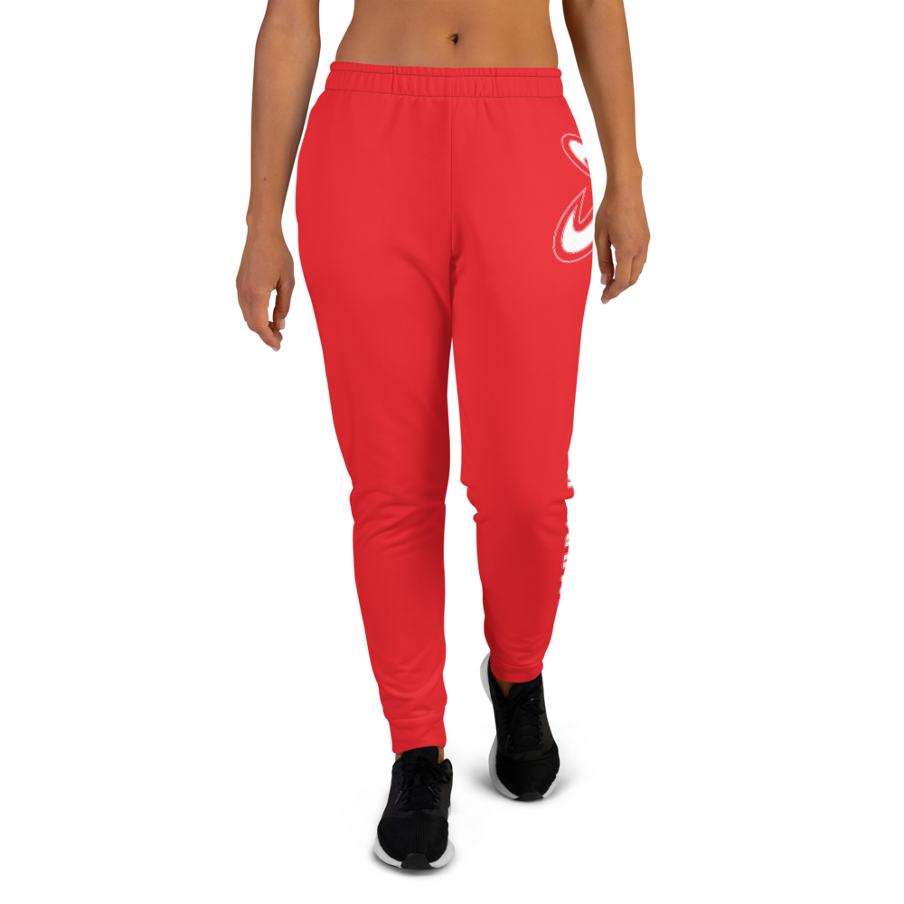 Athletic Apparatus Red 1 White Logo Women's Joggers - Athletic Apparatus