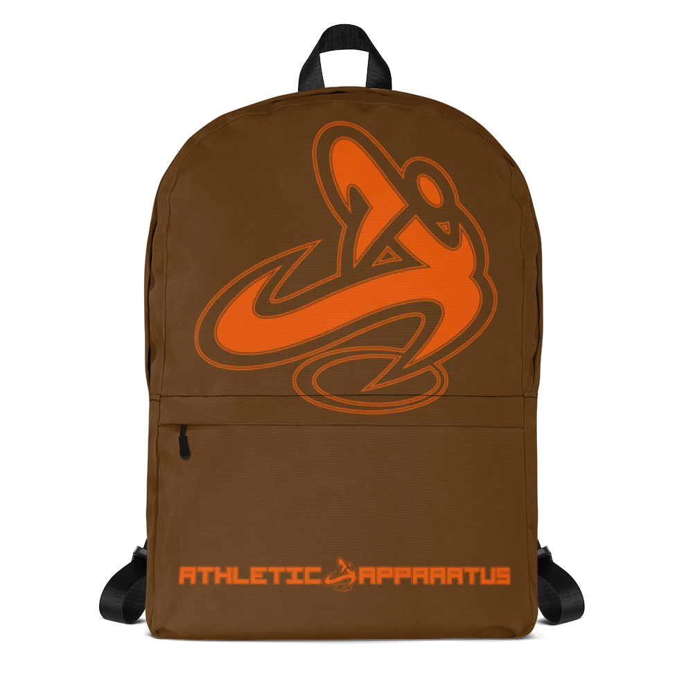Athletic Apparatus Brown Orange logo Backpack - Athletic Apparatus