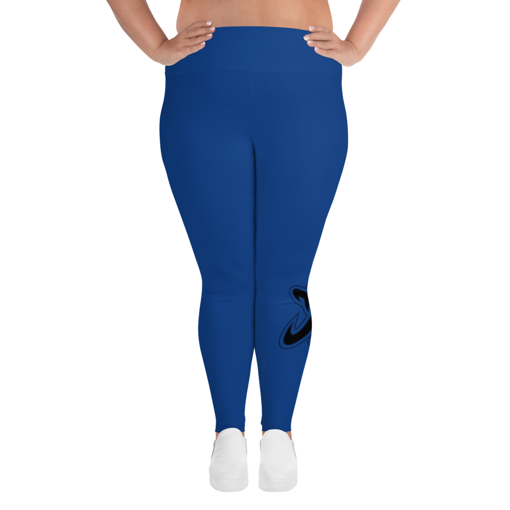 Athletic Apparatus Blue 2 Black logo V3 Plus Size Leggings - Athletic Apparatus