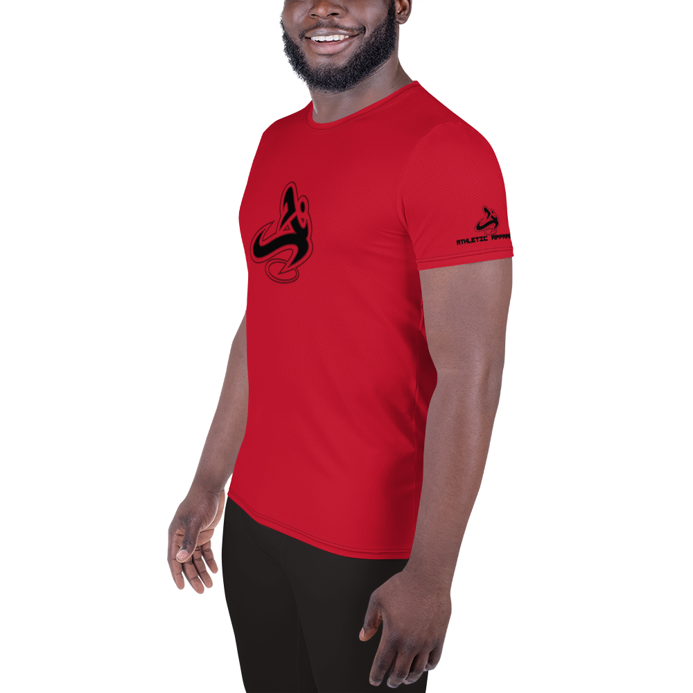 Athletic Apparatus Red Black logo Men's Athletic T-shirt - Athletic Apparatus