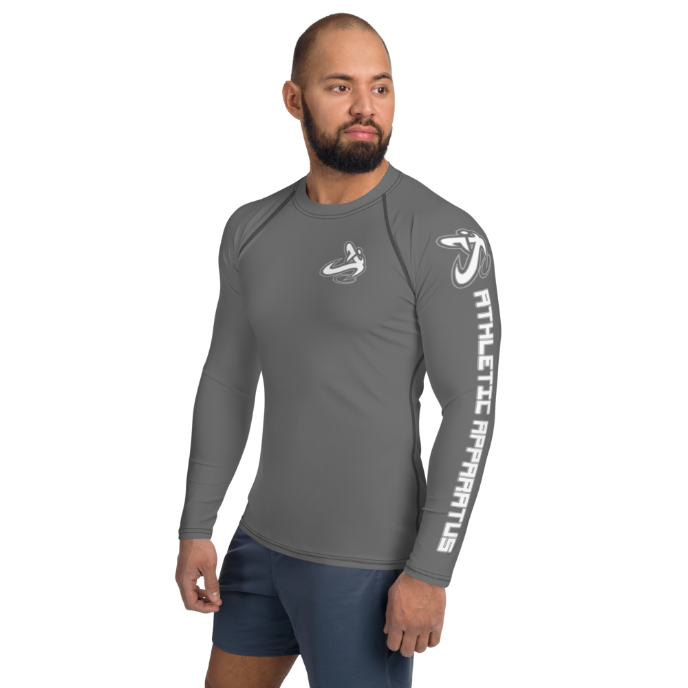 
                      
                        Athletic Apparatus Grey White logo Men's Rash Guard - Athletic Apparatus
                      
                    