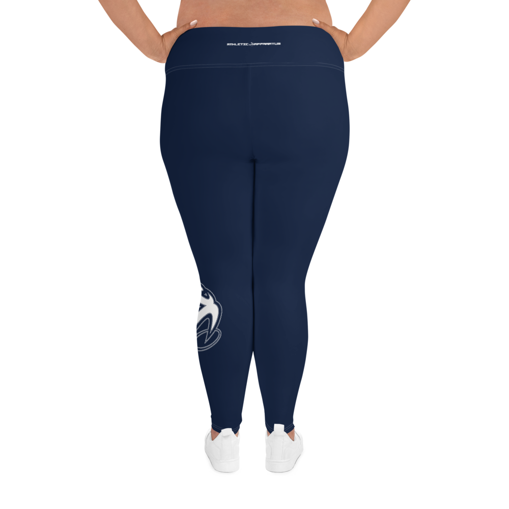 
                      
                        Athletic Apparatus Navy Blue White logo White stitch V3 Plus Size Leggings - Athletic Apparatus
                      
                    