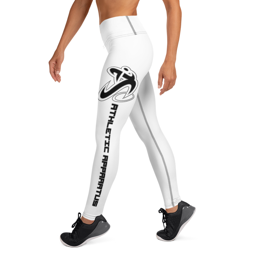 
                  
                    Athletic Apparatus White Black logo Yoga Leggings - Athletic Apparatus
                  
                