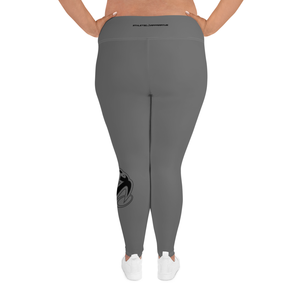 
                      
                        Athletic Apparatus Grey Black logo White stitch V3 Plus Size Leggings - Athletic Apparatus
                      
                    