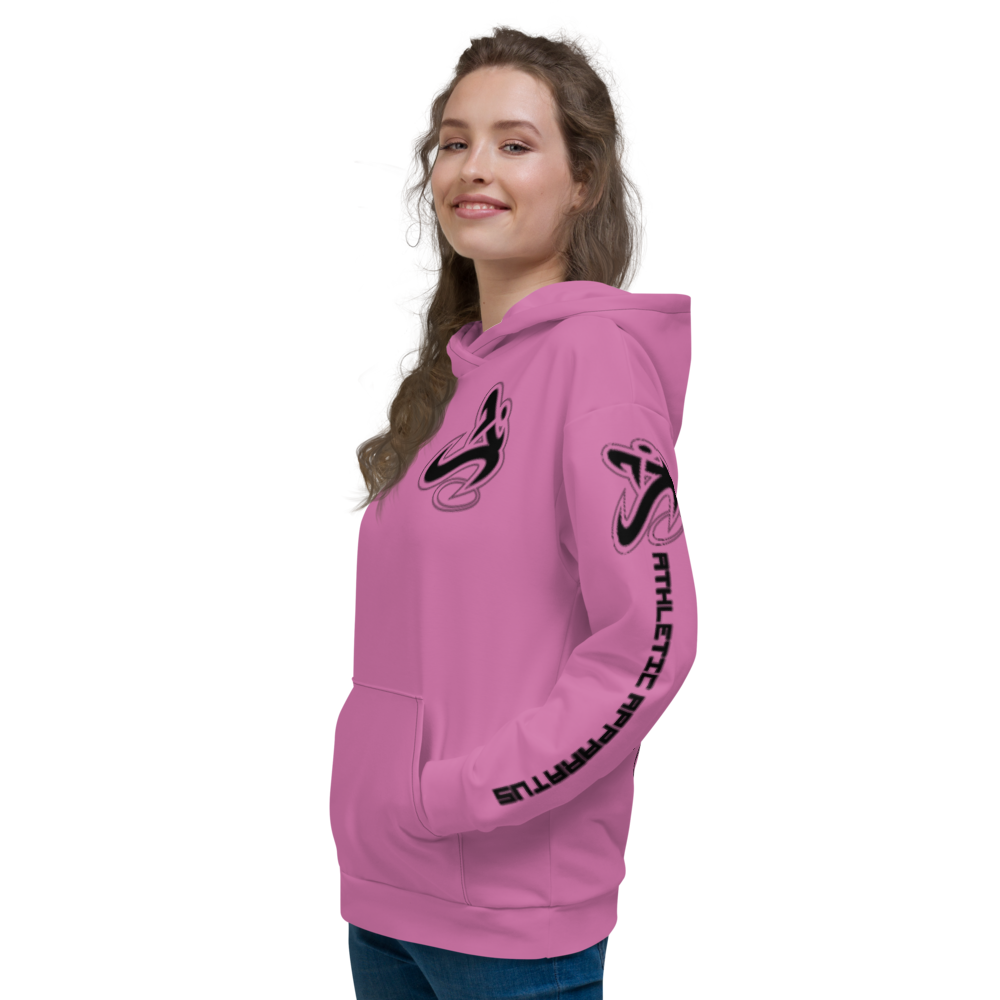 Athletic Apparatus Pink 1 Black Logo Unisex Hoodie - Athletic Apparatus