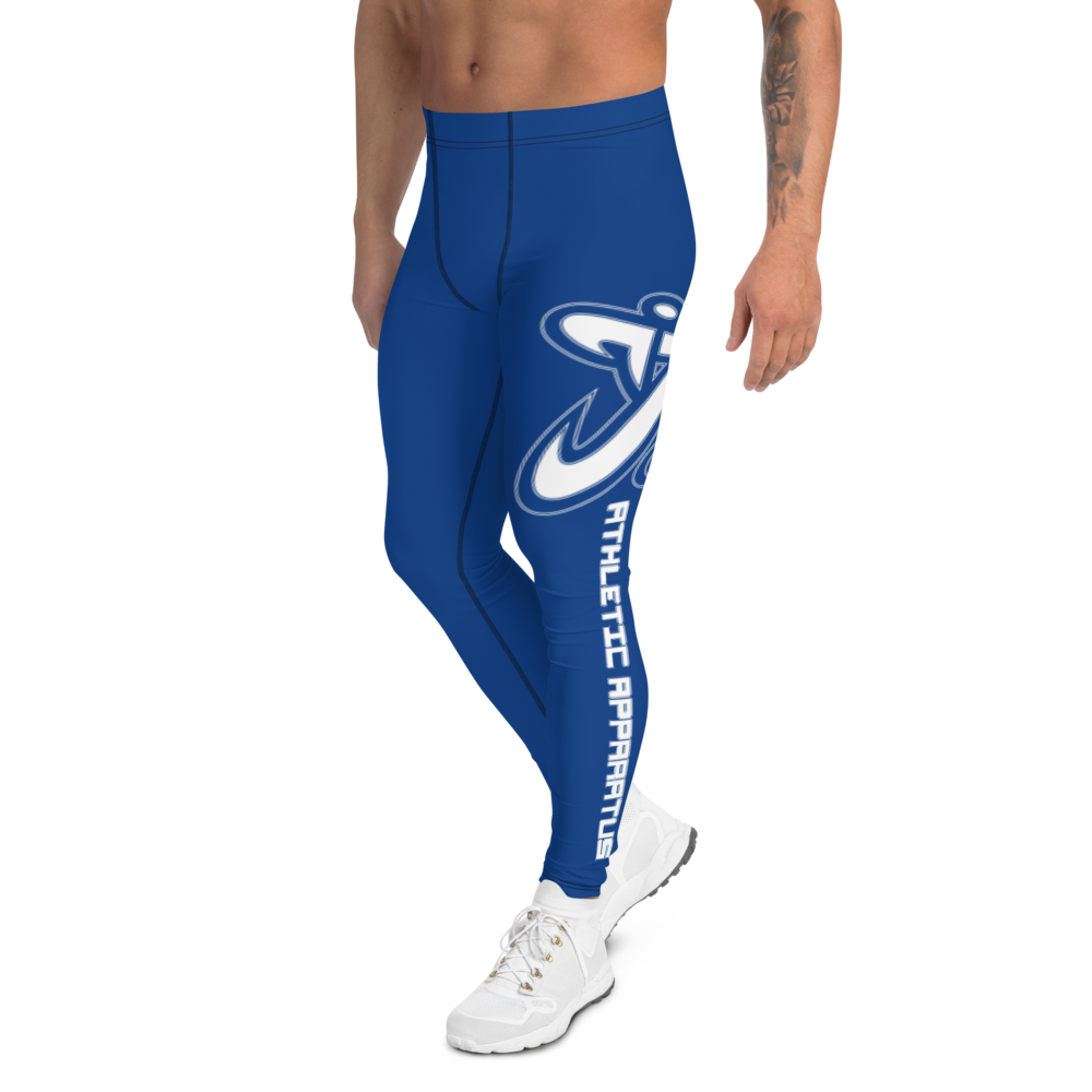 Athletic Apparatus Blue 2 White logo V2 Men's Leggings - Athletic Apparatus