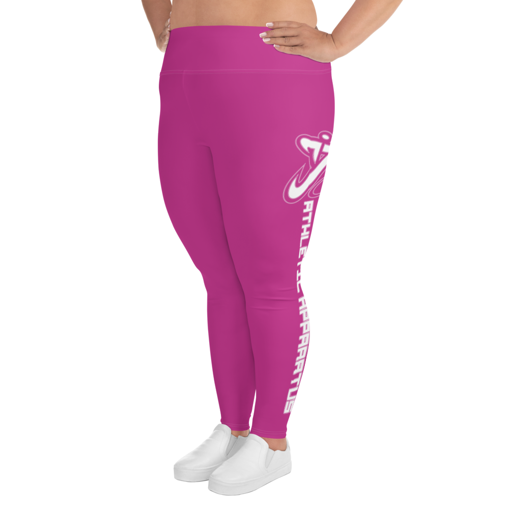 
                      
                        Athletic Apparatus Pink White logo White stitch Plus Size Leggings - Athletic Apparatus
                      
                    