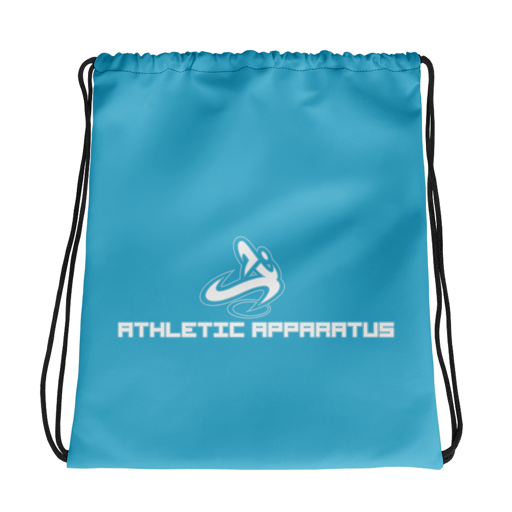 Athletic Apparatus Blue 7 White Logo V1 Drawstring bag - Athletic Apparatus