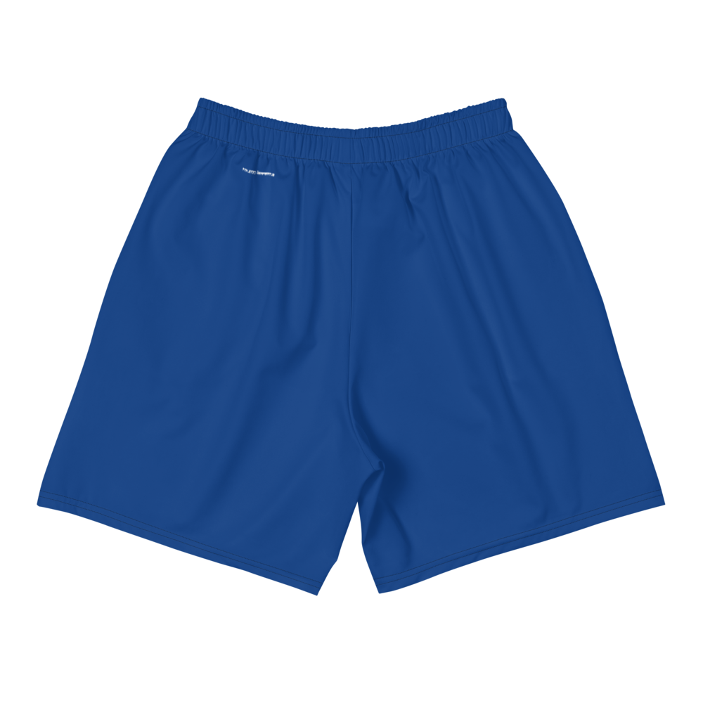 Athletic Apparatus Blue 2 White logo Men's Athletic Long Shorts - Athletic Apparatus