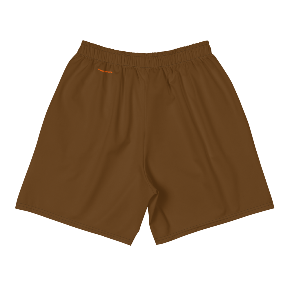 Athletic Apparatus Brown Orange 2 logo Men's Athletic Long Shorts - Athletic Apparatus