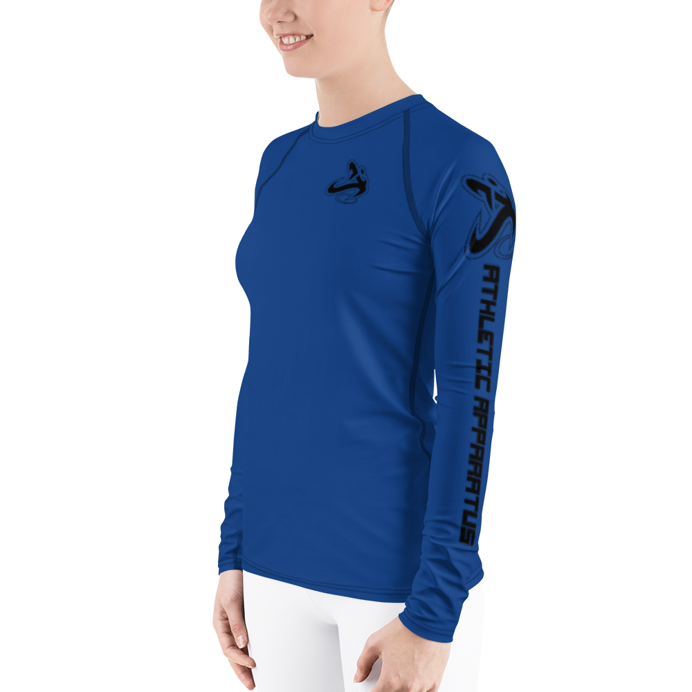 
                      
                        Athletic Apparatus Blue 2 Black logo Women's Rash Guard - Athletic Apparatus
                      
                    