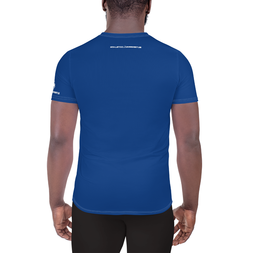 
                      
                        Athletic Apparatus Blue 2 White logo White stitch Men's Athletic T-shirt - Athletic Apparatus
                      
                    
