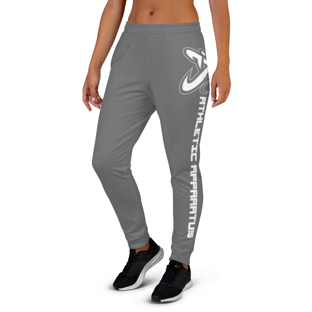 Athletic Apparatus Grey White Logo Women's Joggers - Athletic Apparatus