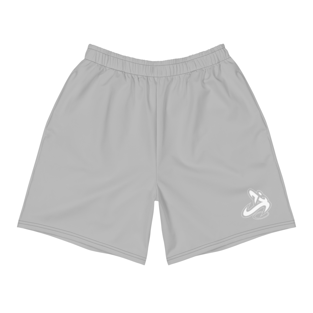 Athletic Apparatus Grey 2 White logo Men's Athletic Long Shorts - Athletic Apparatus
