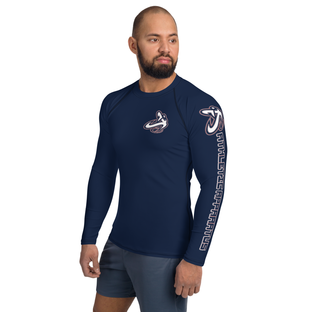 Athletic Apparatus Navy Blue rwb logo Men's Rash Guard - Athletic Apparatus