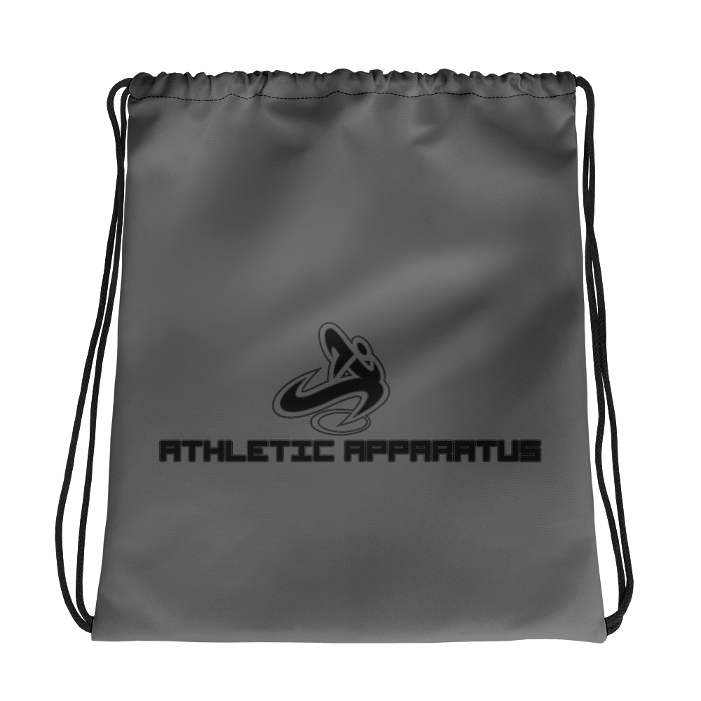 Athletic Apparatus Grey Black Logo V2 Drawstring bag - Athletic Apparatus