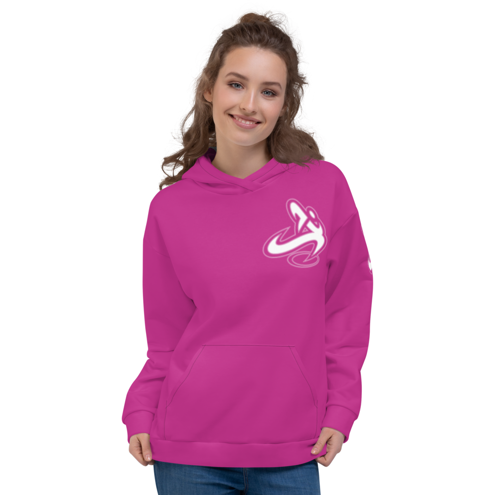 Athletic Apparatus Pink White Logo Unisex Hoodie - Athletic Apparatus