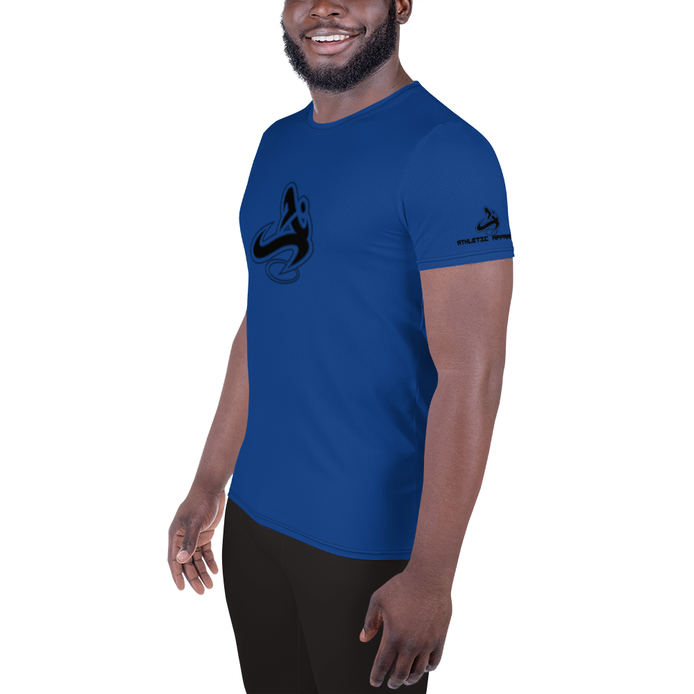 Athletic Apparatus Blue 2 Black logo Men's Athletic T-shirt - Athletic Apparatus