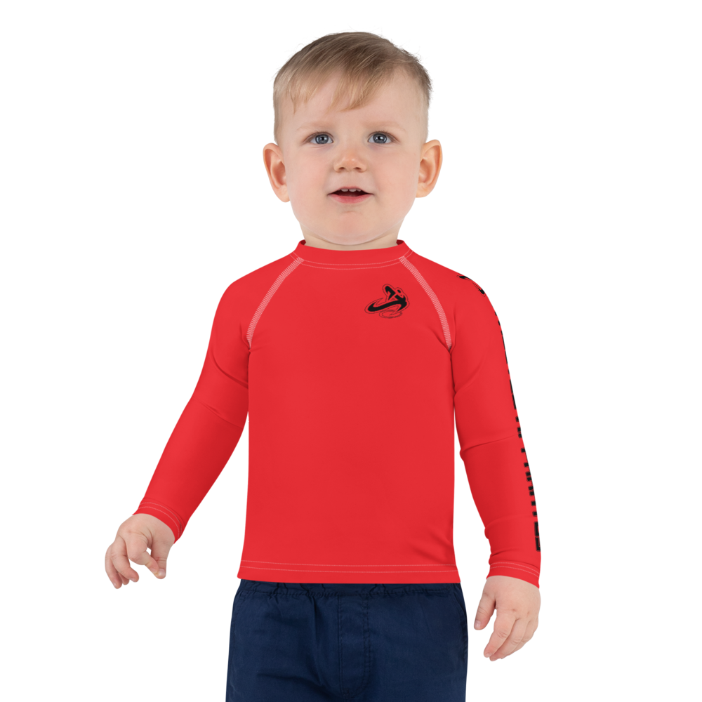 
                      
                        Athletic Apparatus Red 1 Black logo White stitch Kids Rash Guard - Athletic Apparatus
                      
                    