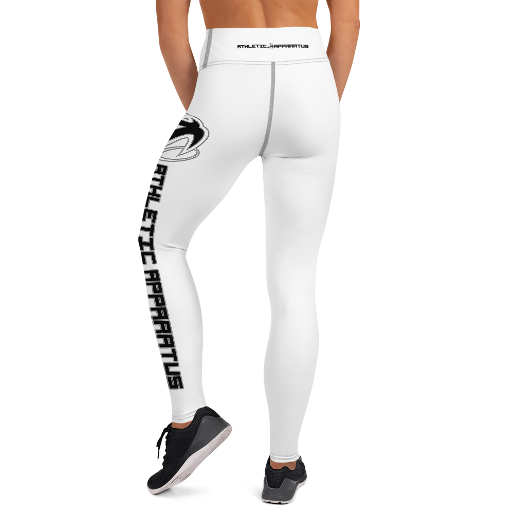 
                  
                    Athletic Apparatus White Black logo Yoga Leggings - Athletic Apparatus
                  
                