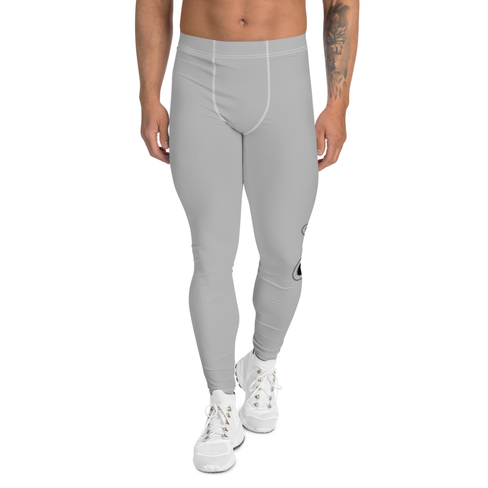 Athletic Apparatus Grey 2 Black logo White stitch V3 Men's Leggings - Athletic Apparatus