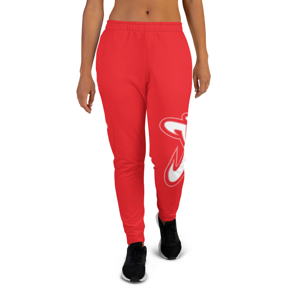 Athletic Apparatus Red 1 White Logo V2 Women's Joggers - Athletic Apparatus