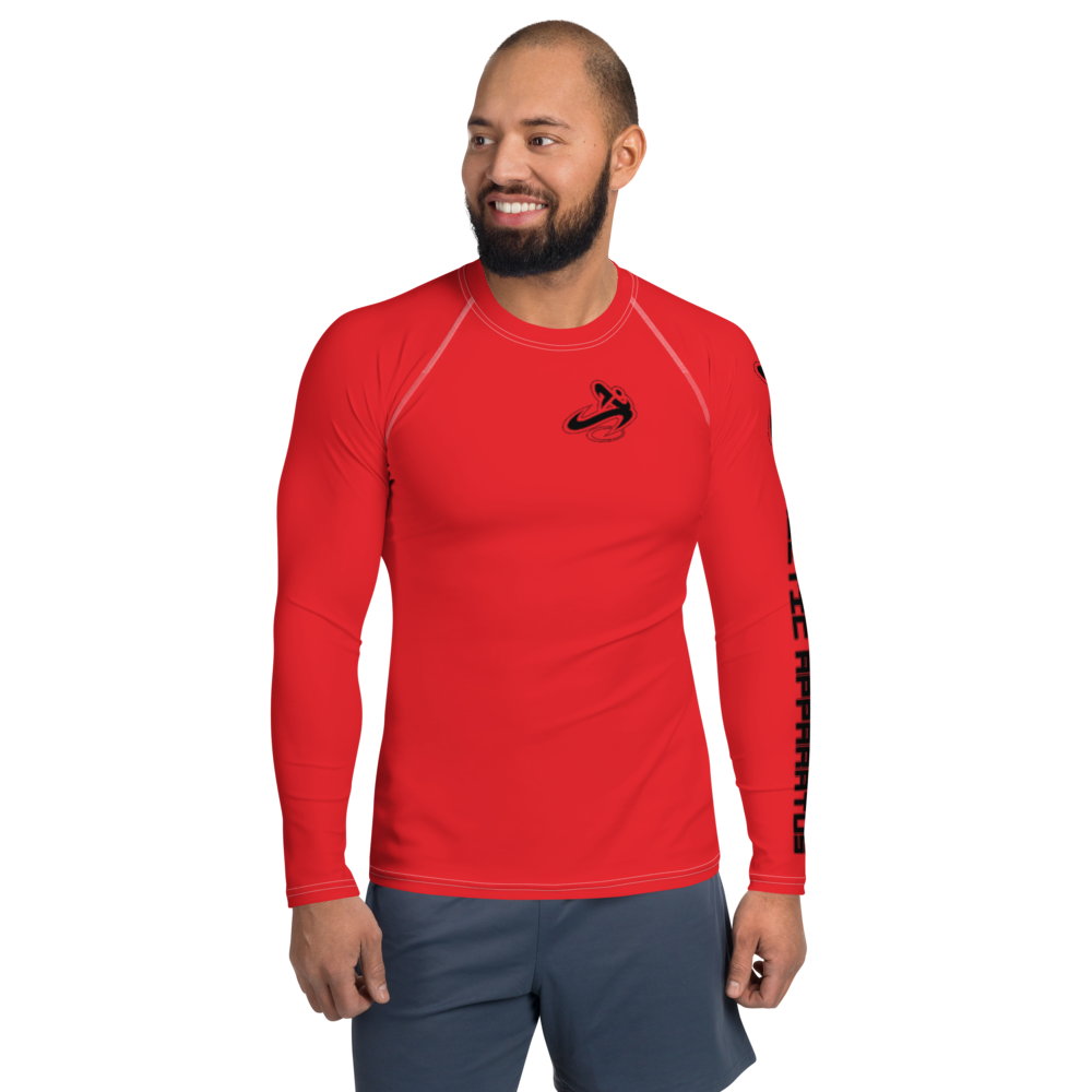 
                      
                        Athletic Apparatus Red 1 Black Logo White stitch Men's Rash Guard - Athletic Apparatus
                      
                    