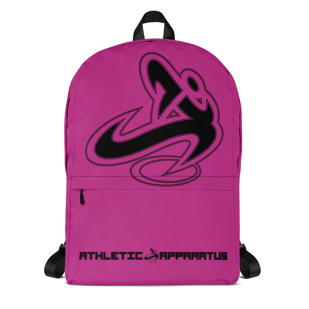 Athletic Apparatus Pink Black logo Backpack - Athletic Apparatus