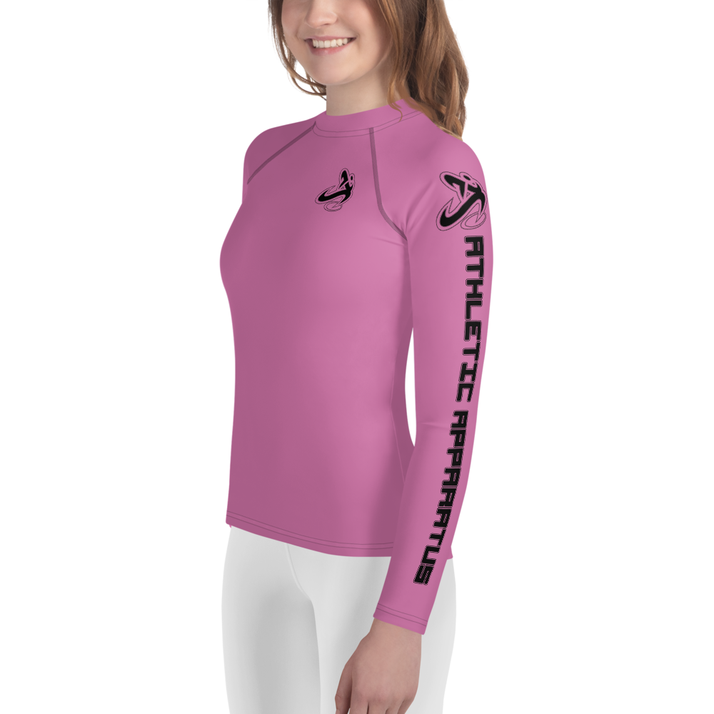 
                      
                        Athletic Apparatus Pink 1 Black logo Youth Rash Guard - Athletic Apparatus
                      
                    