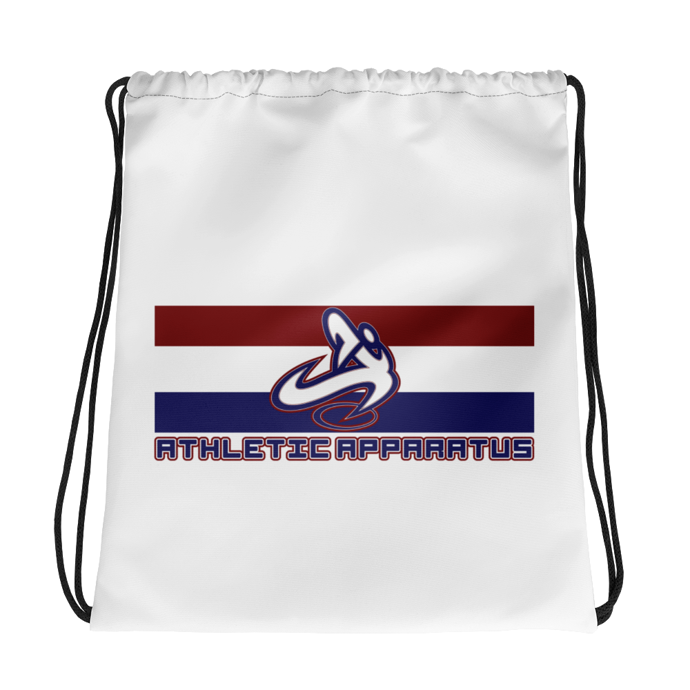 Athletic Apparatus White rwb logo Drawstring bag - Athletic Apparatus