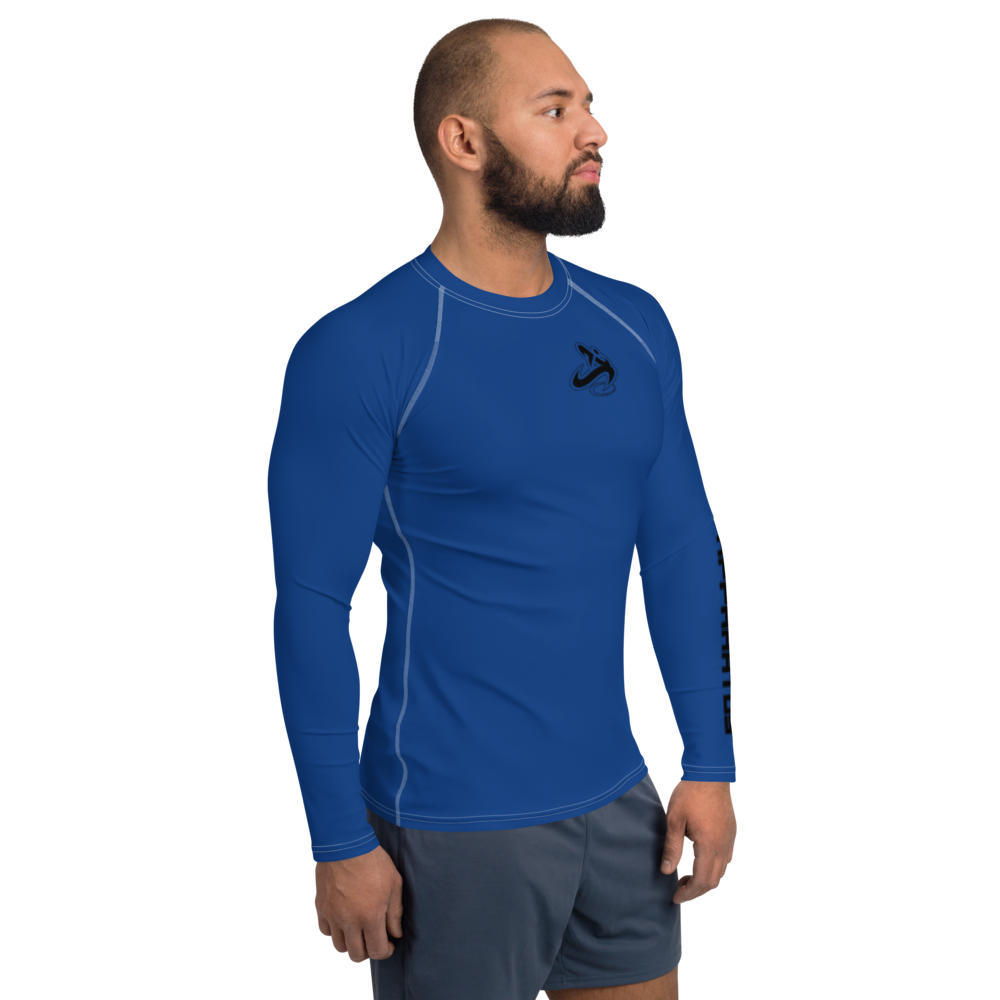 
                      
                        Athletic Apparatus Blue 2 Black Logo White stitch Men's Rash Guard - Athletic Apparatus
                      
                    