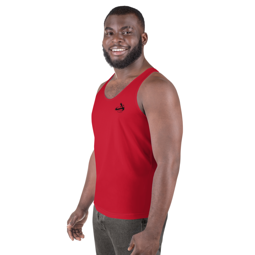 Athletic Apparatus Red Black logo Unisex Tank Top - Athletic Apparatus