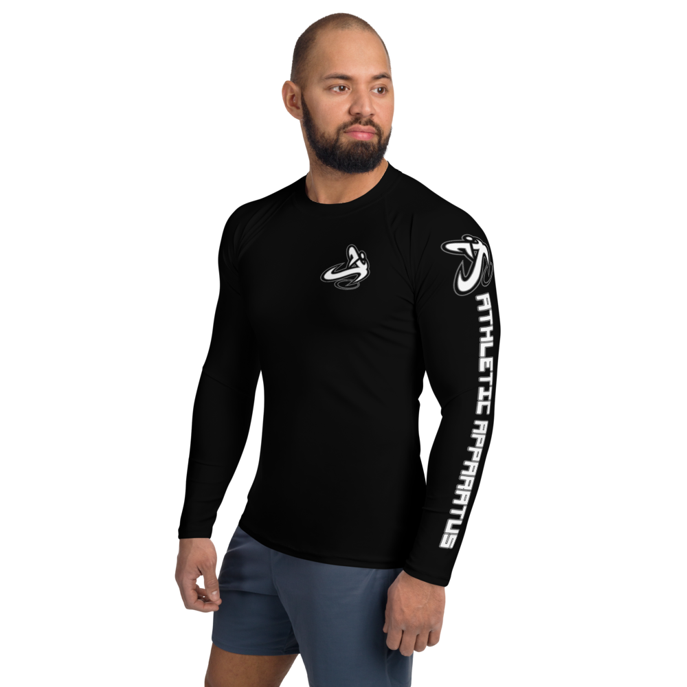 
                      
                        Athletic Apparatus Black White logo Men's Rash Guard - Athletic Apparatus
                      
                    