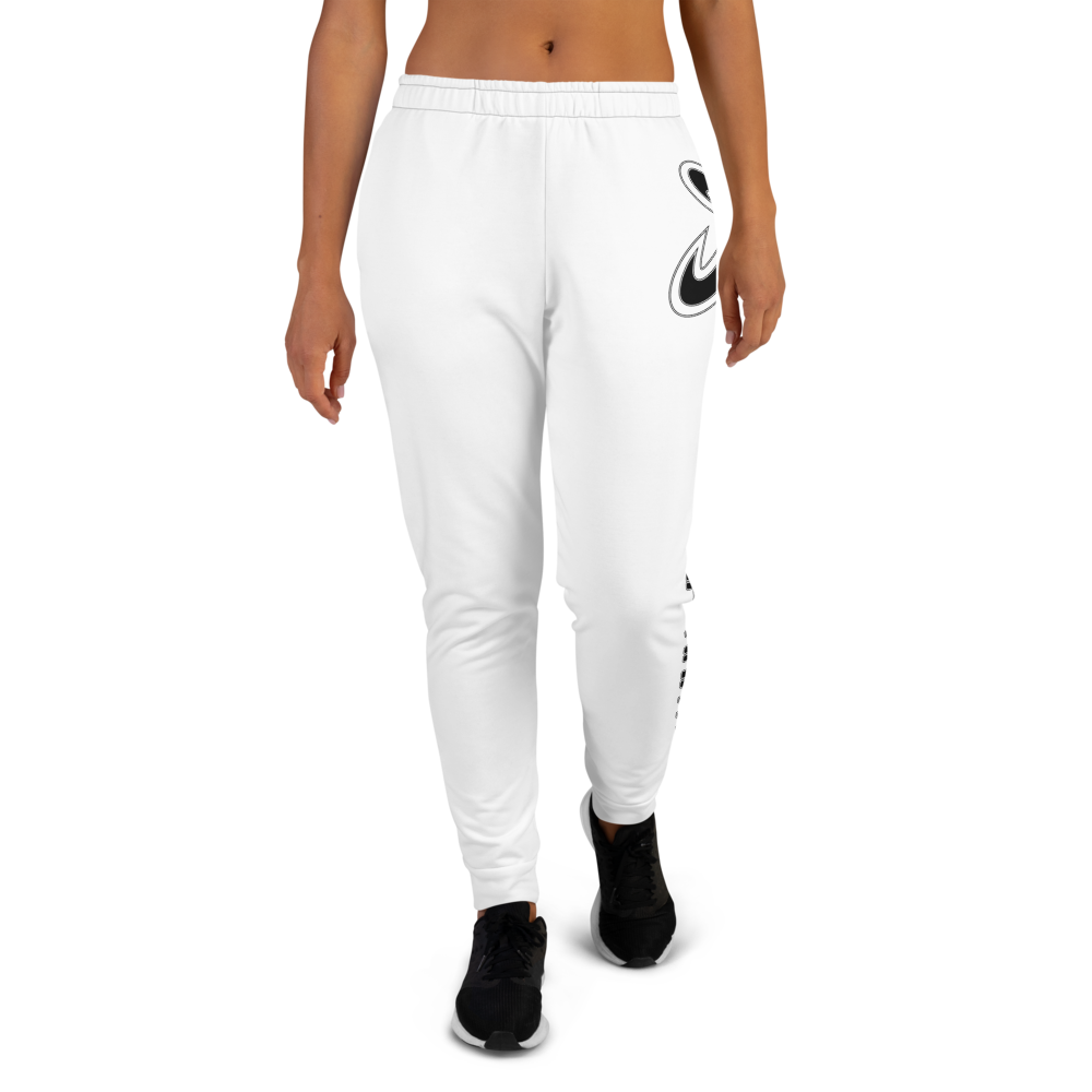 Athletic Apparatus White Black Logo Women's Joggers - Athletic Apparatus