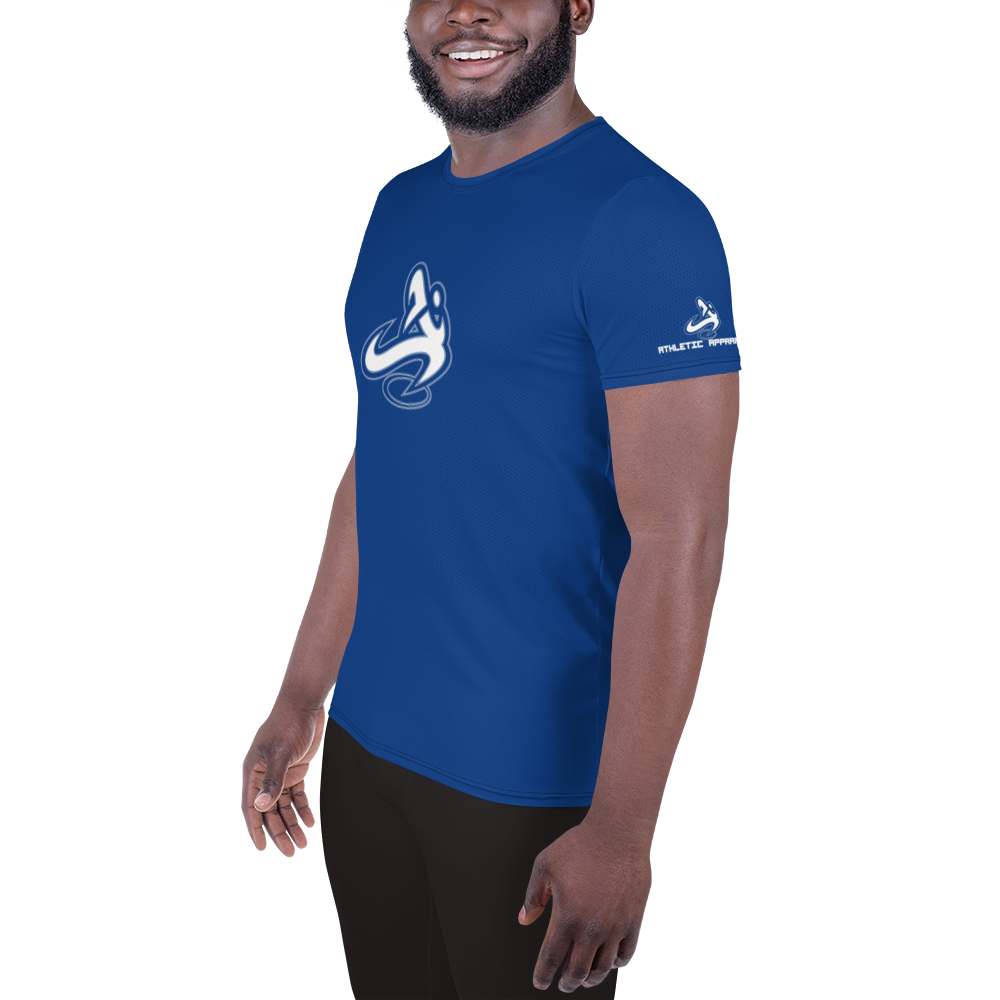 
                      
                        Athletic Apparatus Blue 2 White logo Men's Athletic T-shirt - Athletic Apparatus
                      
                    