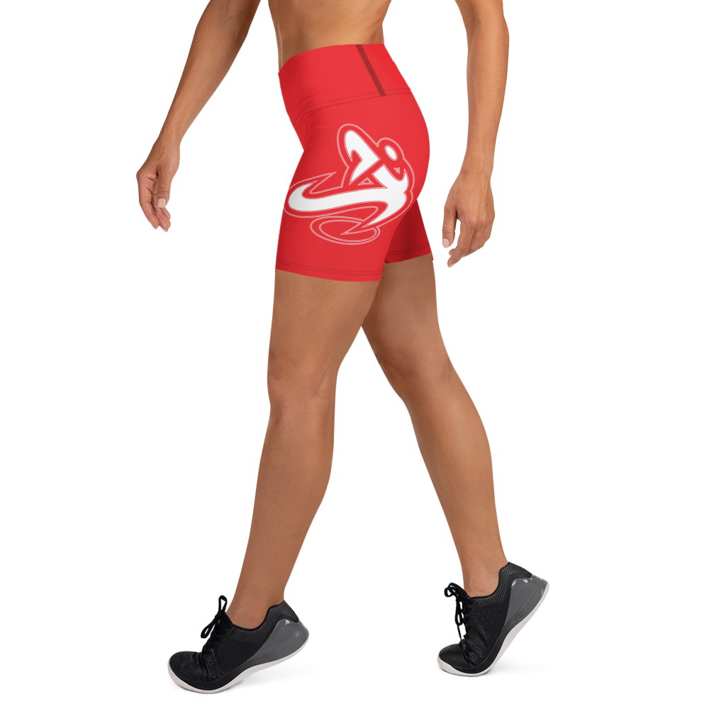 Athletic Apparatus Red 1 Yoga Shorts - Athletic Apparatus