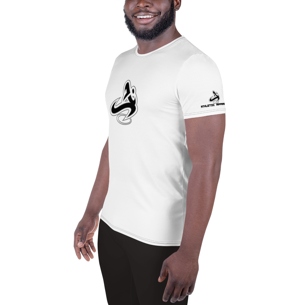 Athletic Apparatus White Black logo Men's Athletic T-shirt - Athletic Apparatus