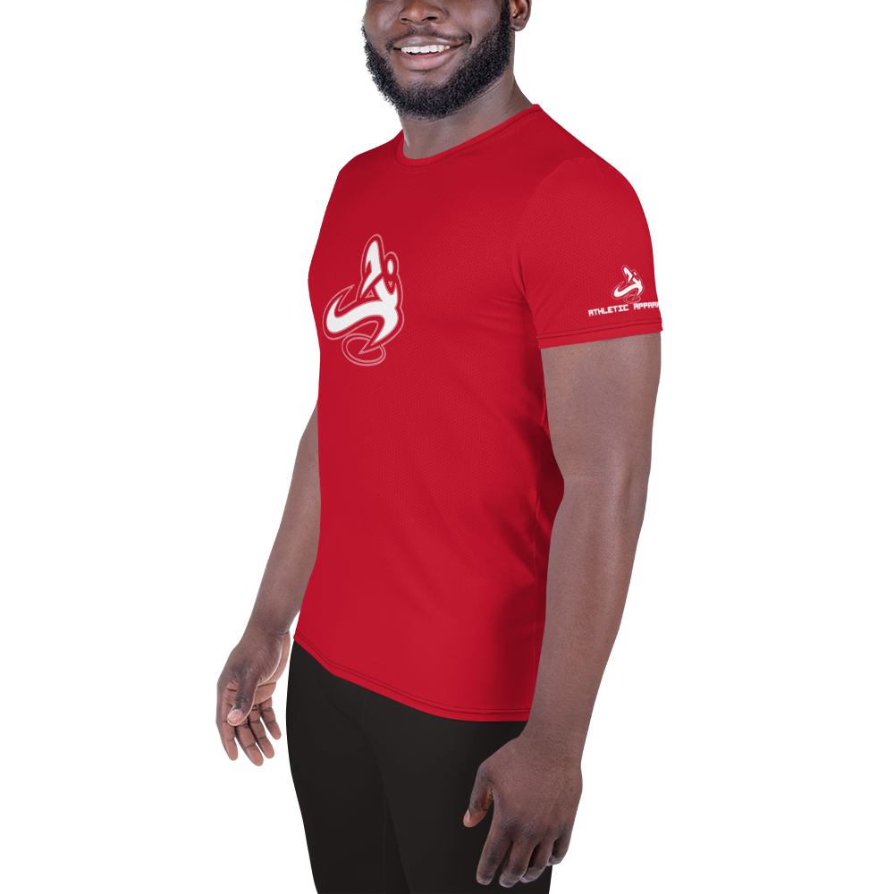 Athletic Apparatus Red White logo Men's Athletic T-shirt - Athletic Apparatus