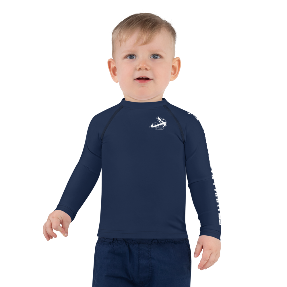 
                      
                        Athletic Apparatus Navy Blue White logo Kids Rash Guard - Athletic Apparatus
                      
                    