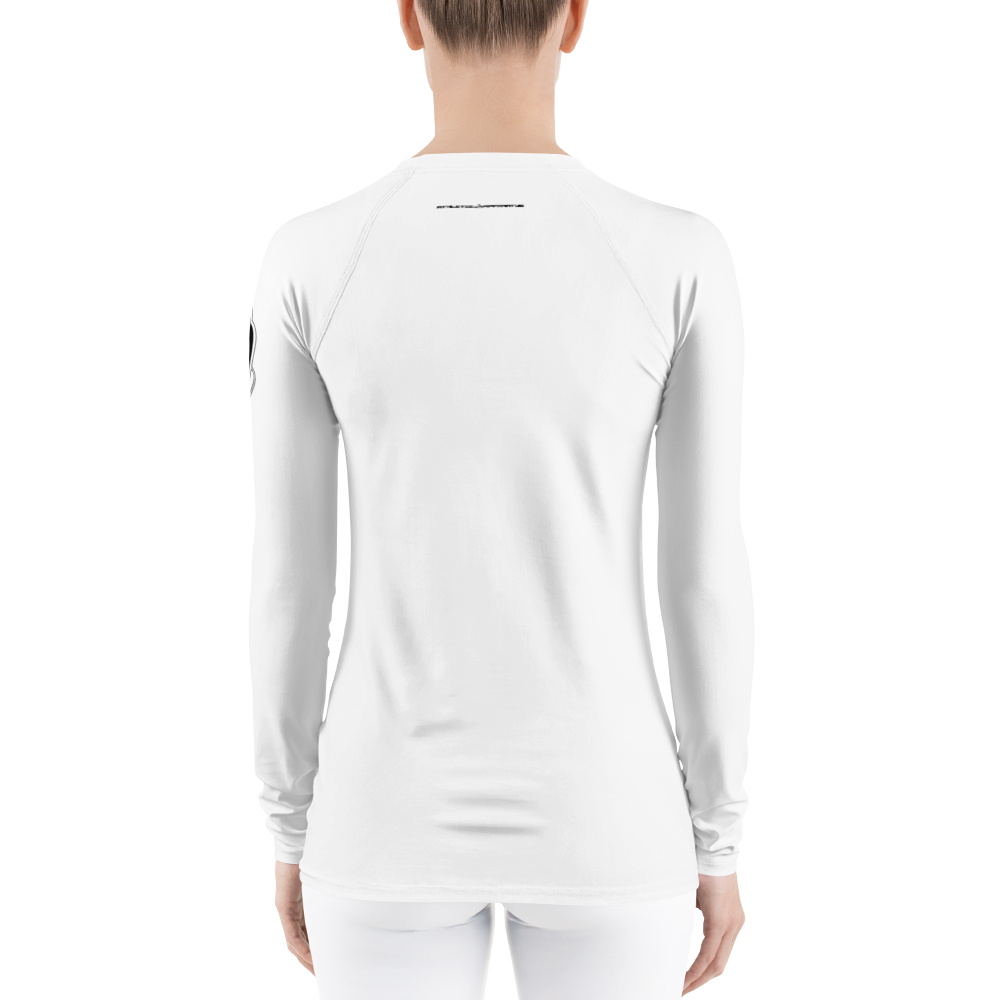 
                      
                        Athletic Apparatus White Black logo White stitch Women's Rash Guard - Athletic Apparatus
                      
                    