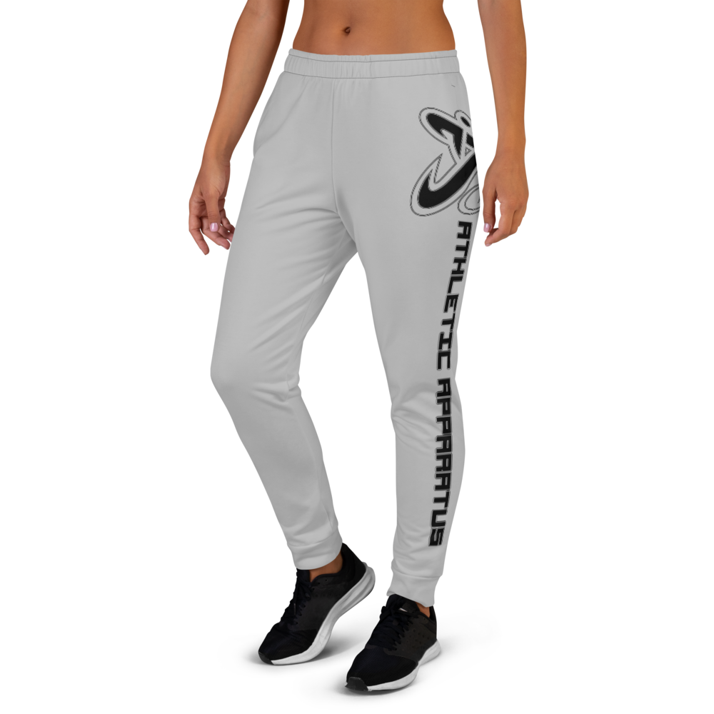 Athletic Apparatus Grey 2 Black Logo Women's Joggers - Athletic Apparatus