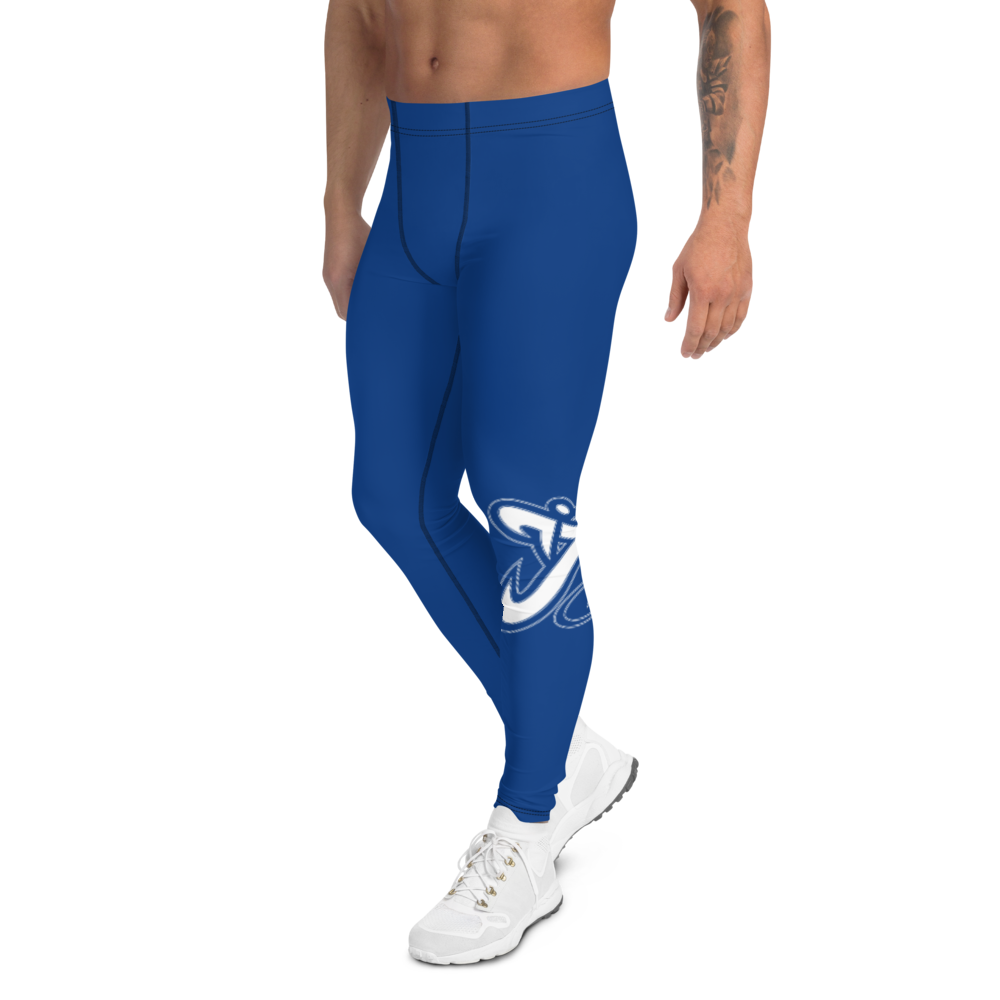 Athletic Apparatus Blue 2 White logo V3 Men's Leggings - Athletic Apparatus