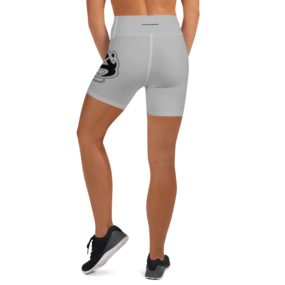 
                      
                        Athletic Apparatus Grey 2 Black logo White stitch Yoga Shorts - Athletic Apparatus
                      
                    