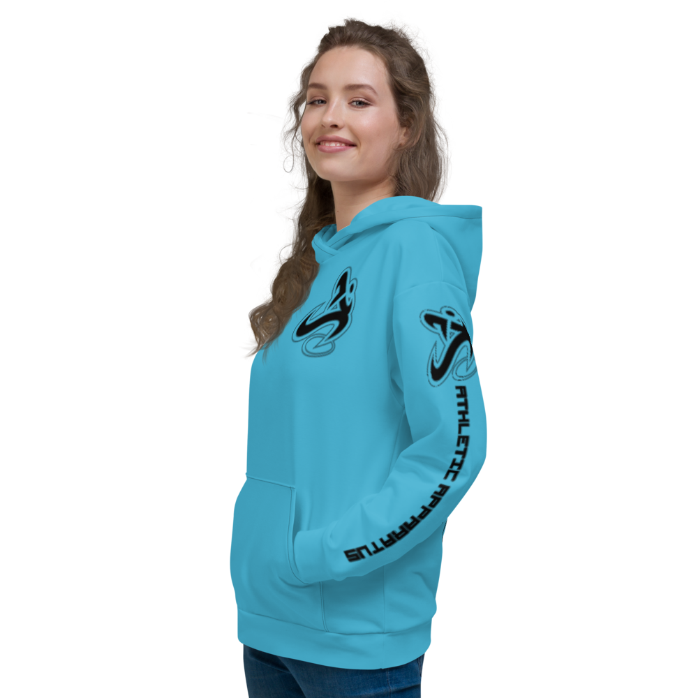 
                      
                        Athletic Apparatus Blue 7 Black Logo Unisex Hoodie - Athletic Apparatus
                      
                    